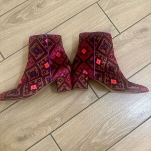 Colorful Velvet Booties